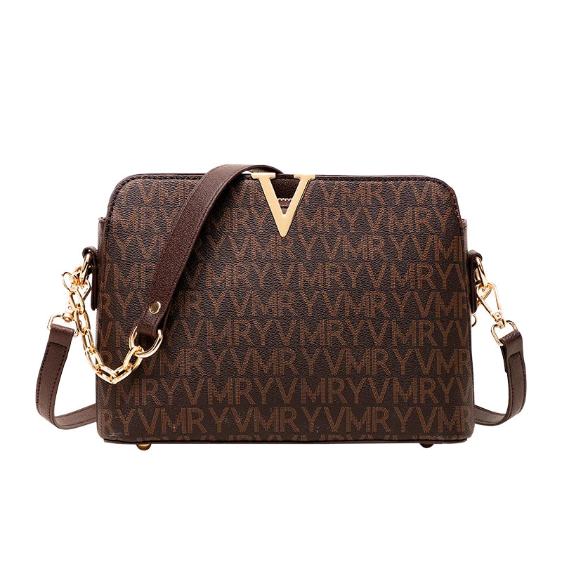 Novo designer de luxo bolsa ombro para mulheres couro do plutônio crossbody mensageiro sacos femininos moda corrente estilingue senhoras bolsas xadrez