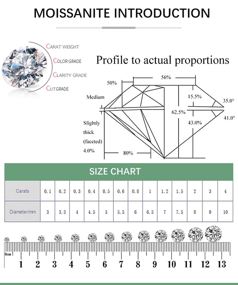 Anel diamante moissanite.