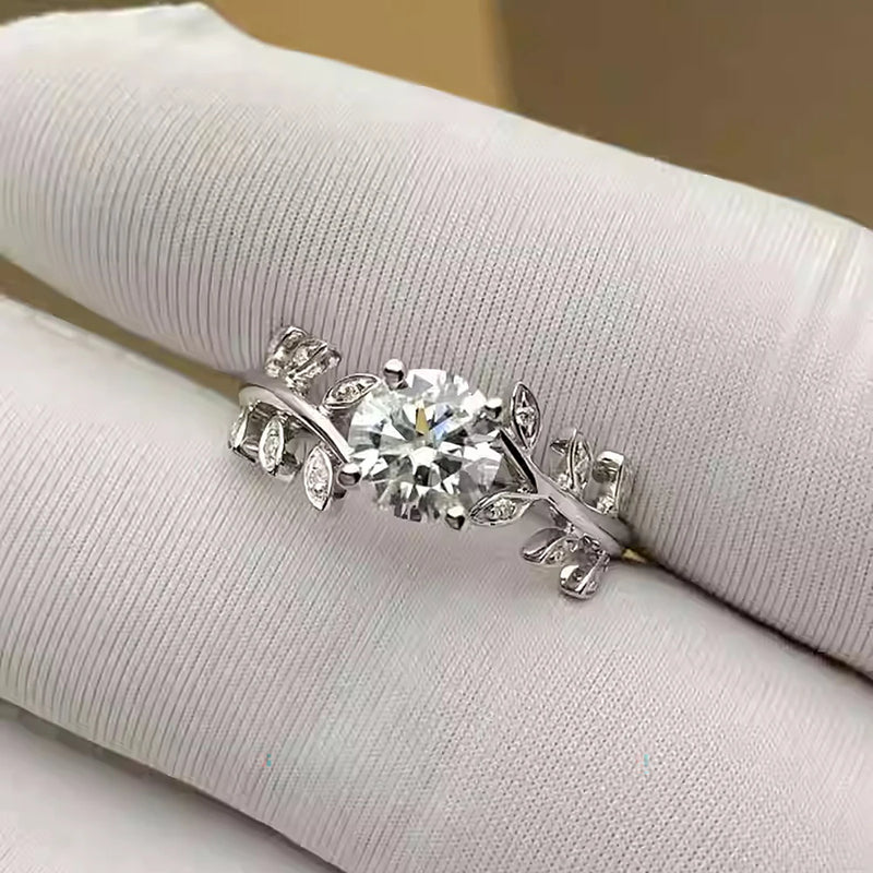 Anel diamante moissanite.