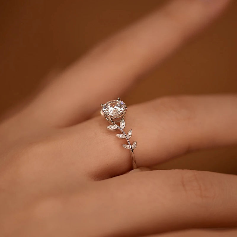 Anel diamante moissanite.