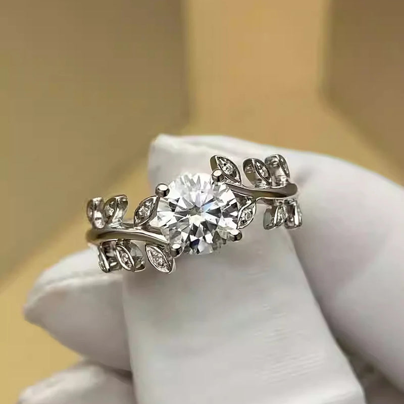 Anel diamante moissanite.