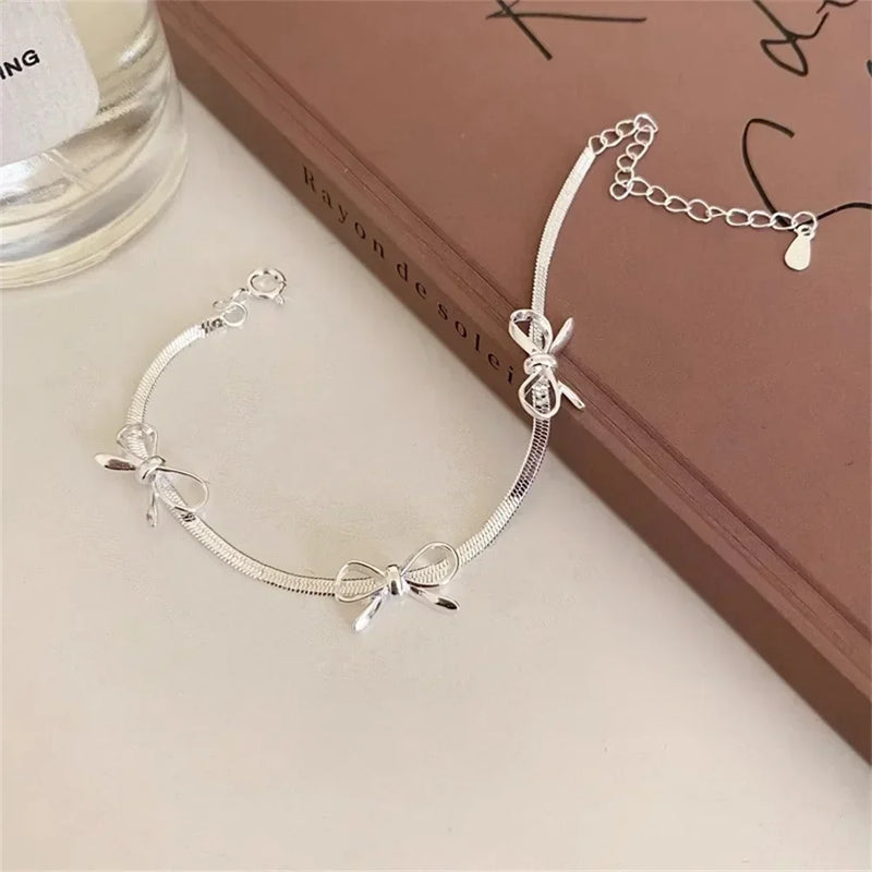 Pulseira para meninas,moda doce arco delicada.