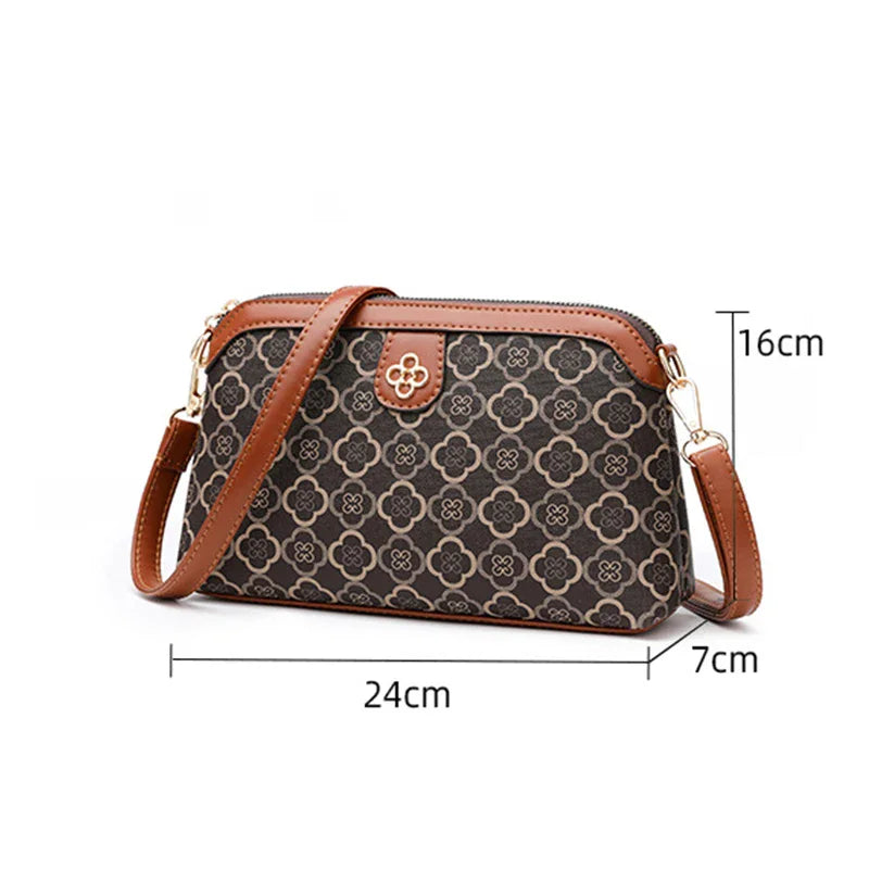 Bolsa mensageiro de luxo multi-camadas para mulheres, bolsa pequena, bolsa para telefone crossbody, nova moda