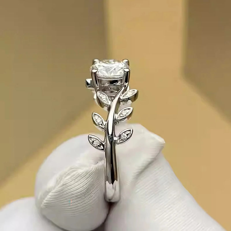 Anel diamante moissanite.