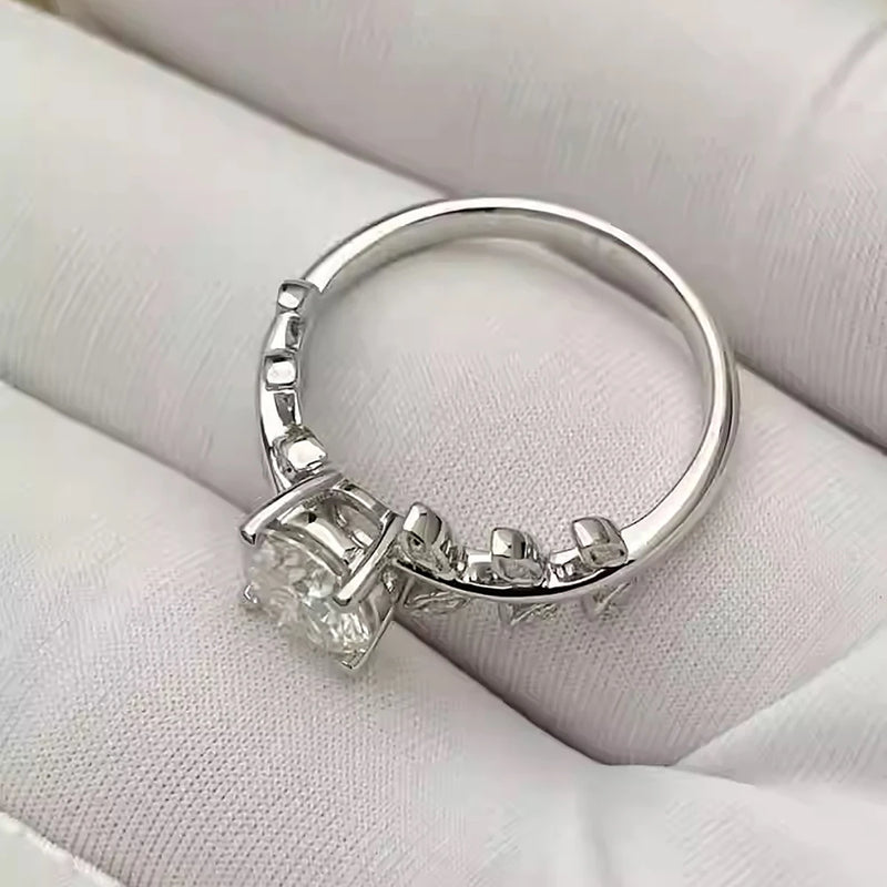 Anel diamante moissanite.