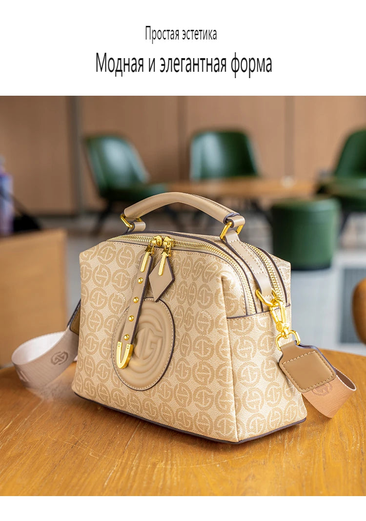 Bolsa crossbody retrô de ombro único para mulheres, Dai dourado, versátil bolsa travesseiro Boston, luxo leve