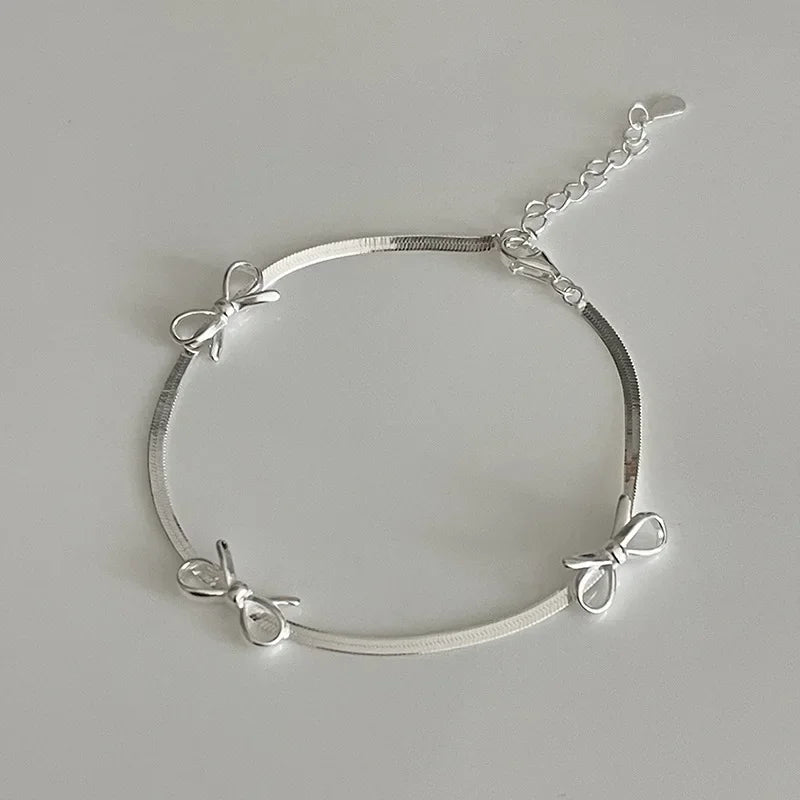 Pulseira para meninas,moda doce arco delicada.